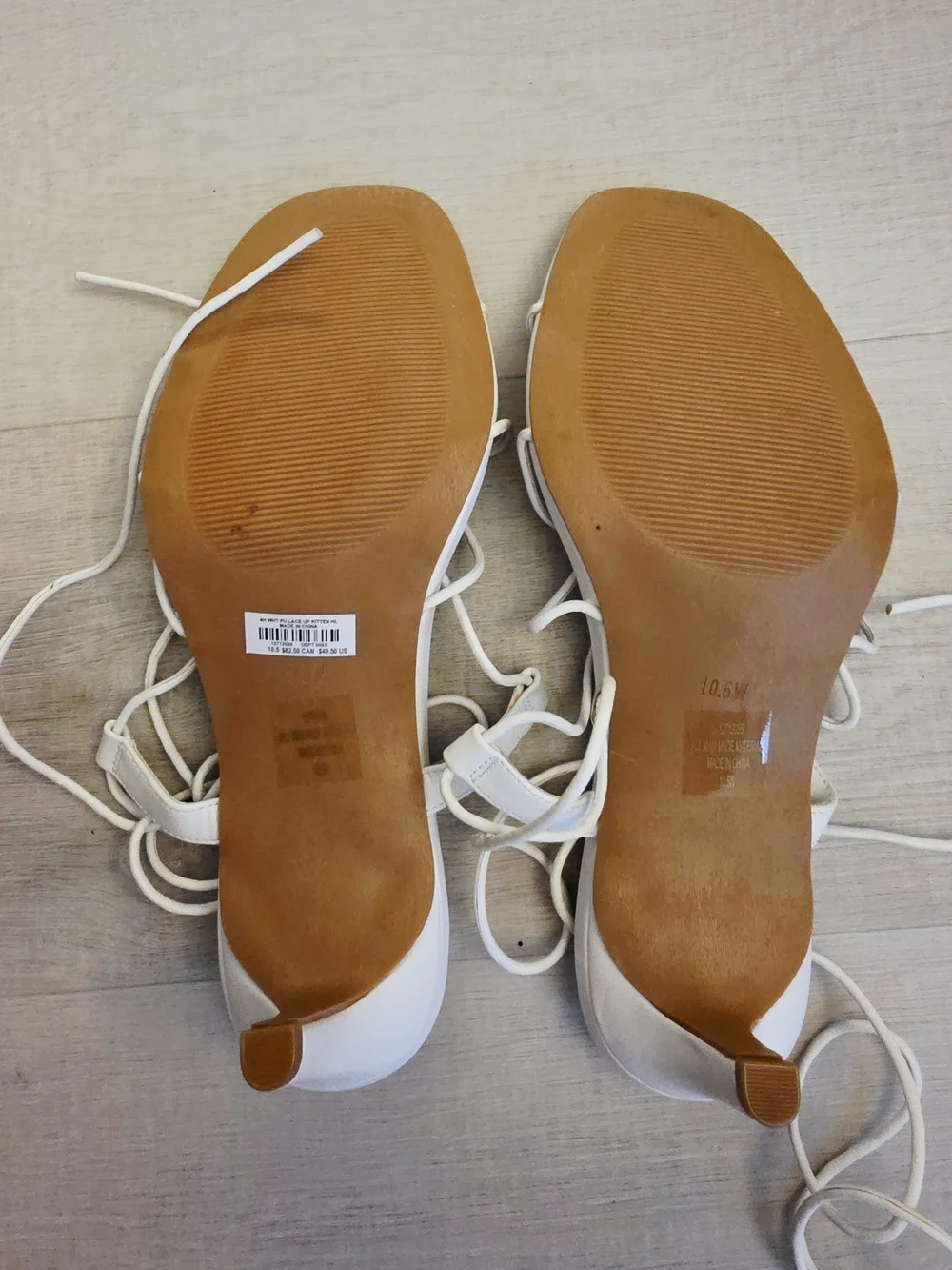 torrid White Lace-Up Strappy Sandals